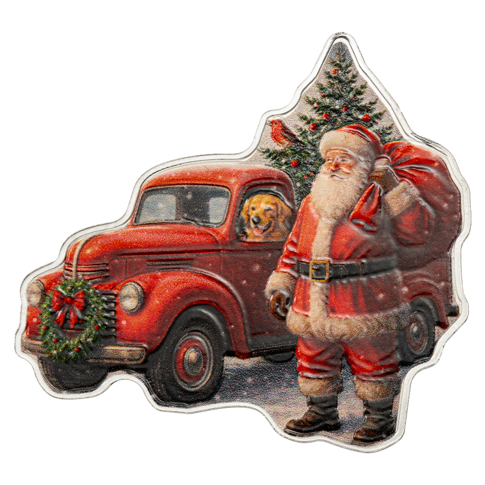 2026 $2 Santa and Little Red Truck - Pure Silver Coin