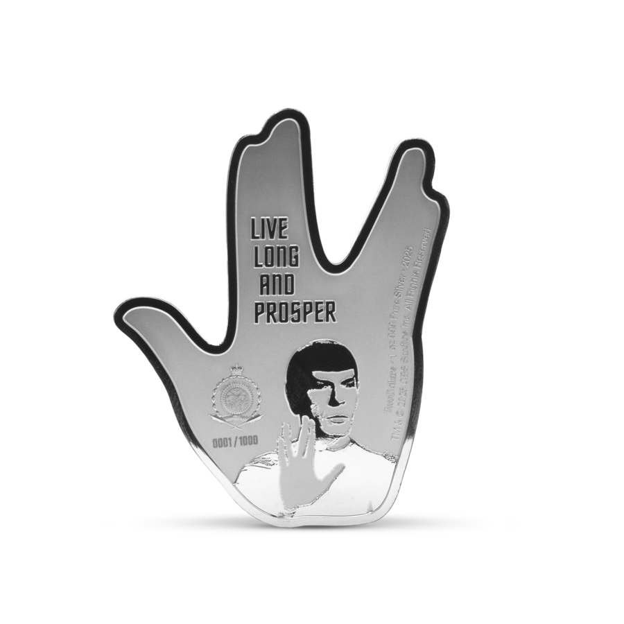 2025 $2 Star Trek: The Vulcan Salute - Pure Silver Coin