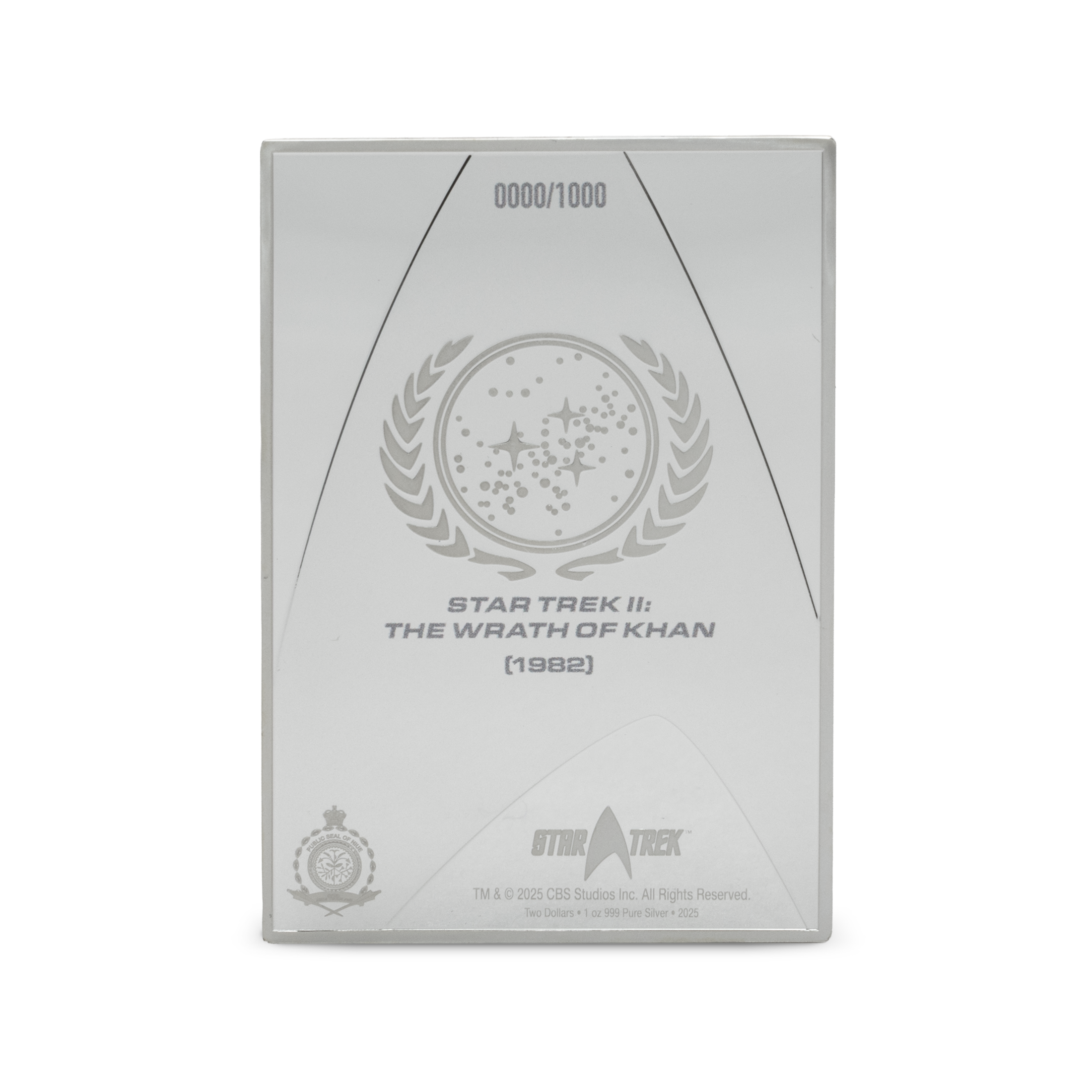 2025 $2 Star Trek II: The Wrath of Khan - Pure Silver Coin