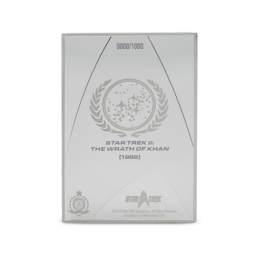 2025 $2 Star Trek II: The Wrath of Khan - Pure Silver Coin