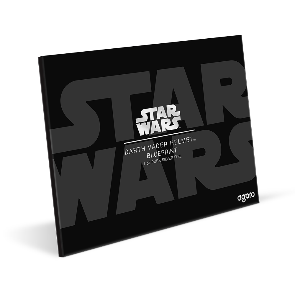 2025 $2 Star Wars™ Blueprint Series: Darth Vader Helmet - Pure Silver Foil