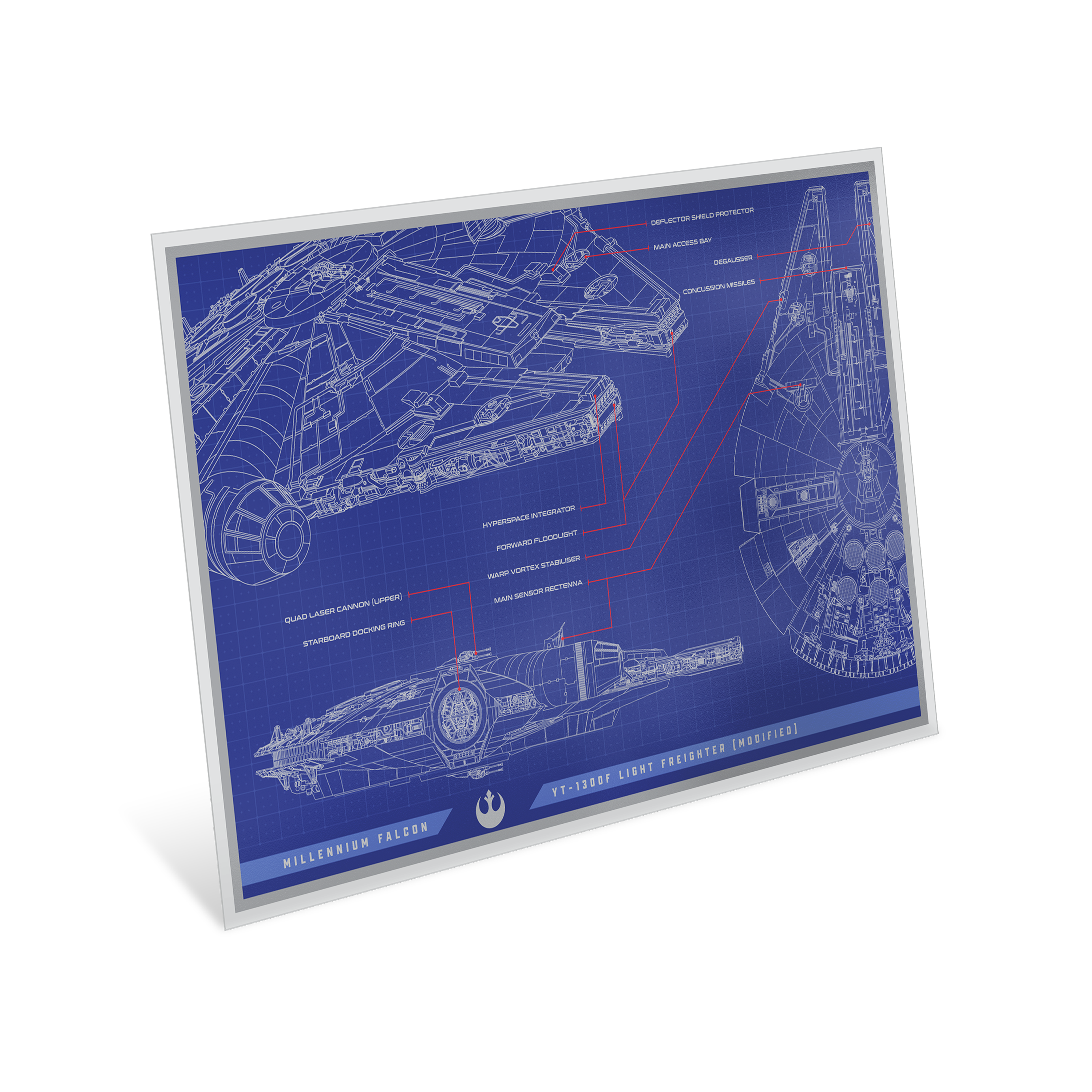 2025 $2 Star Wars™ Blueprint Series: Millennium Falcon - Pure Silver Foil
