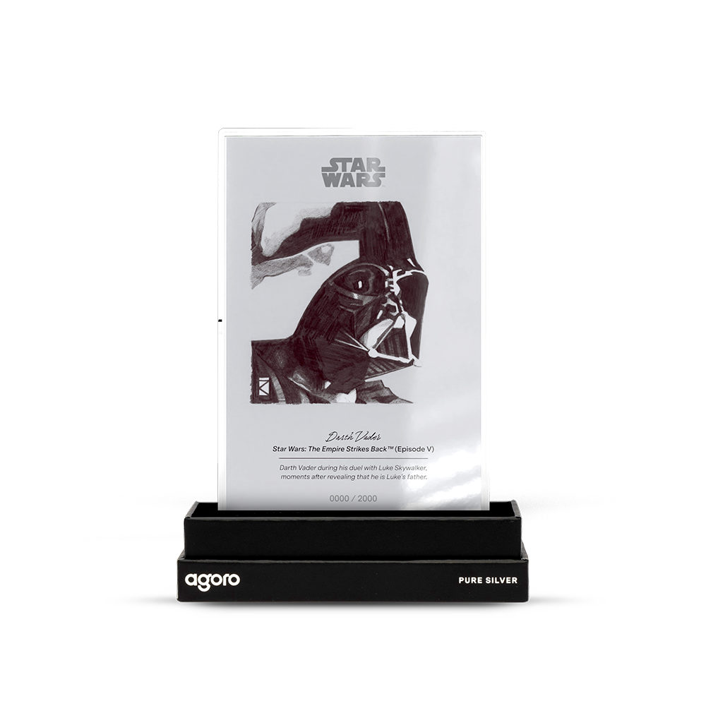 2026 $1 Star Wars Sketch Art: Darth Vader - Pure Silver Foil