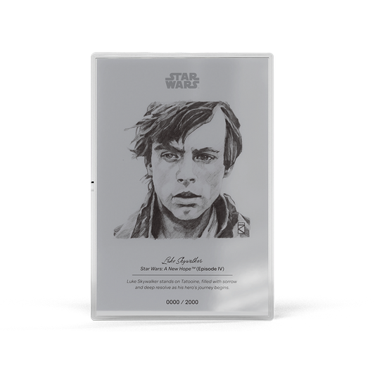 2026 $1 Star Wars Sketch Art: Luke Skywalker - Pure Silver Foil