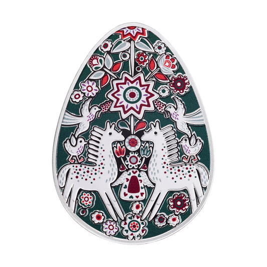 2026 5 Cedis Zoretsvit Pysanka – Pure Silver Coin