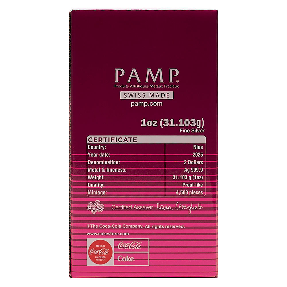 2025 $2 Cherry Coke™ 40th Anniversary - Pure Silver Coin