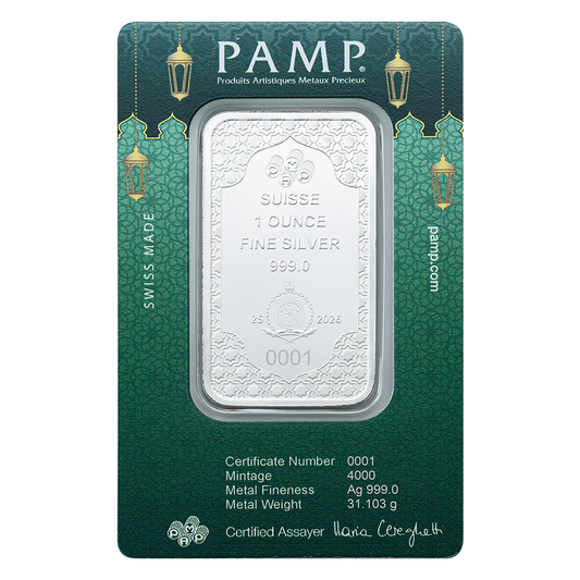 2026 $2 Eid Mubarak - 1 oz Pure Silver Bar