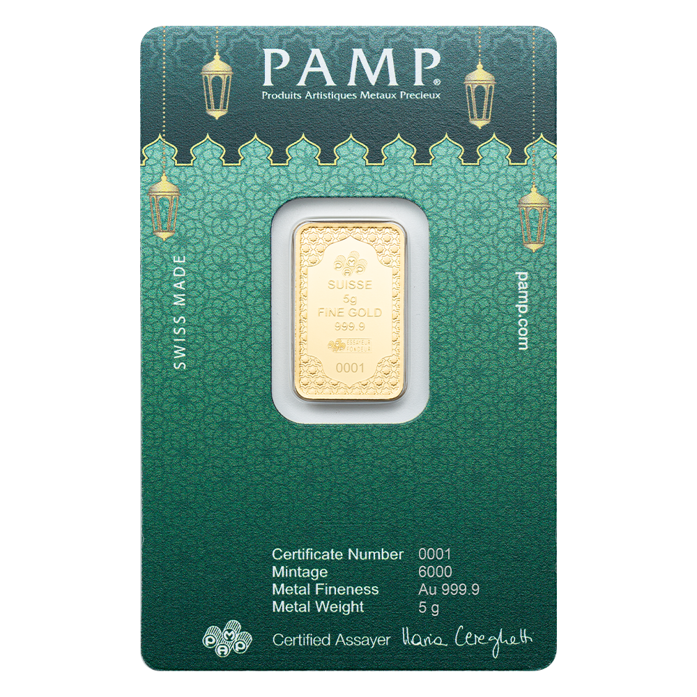 Eid Mubarak - 5g Pure Gold Bar