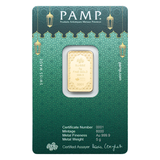 Eid Mubarak - 5g Pure Gold Bar