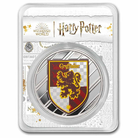 Harry Potter Houses: Gryffindor - 1oz .999 Silver Coloured Round