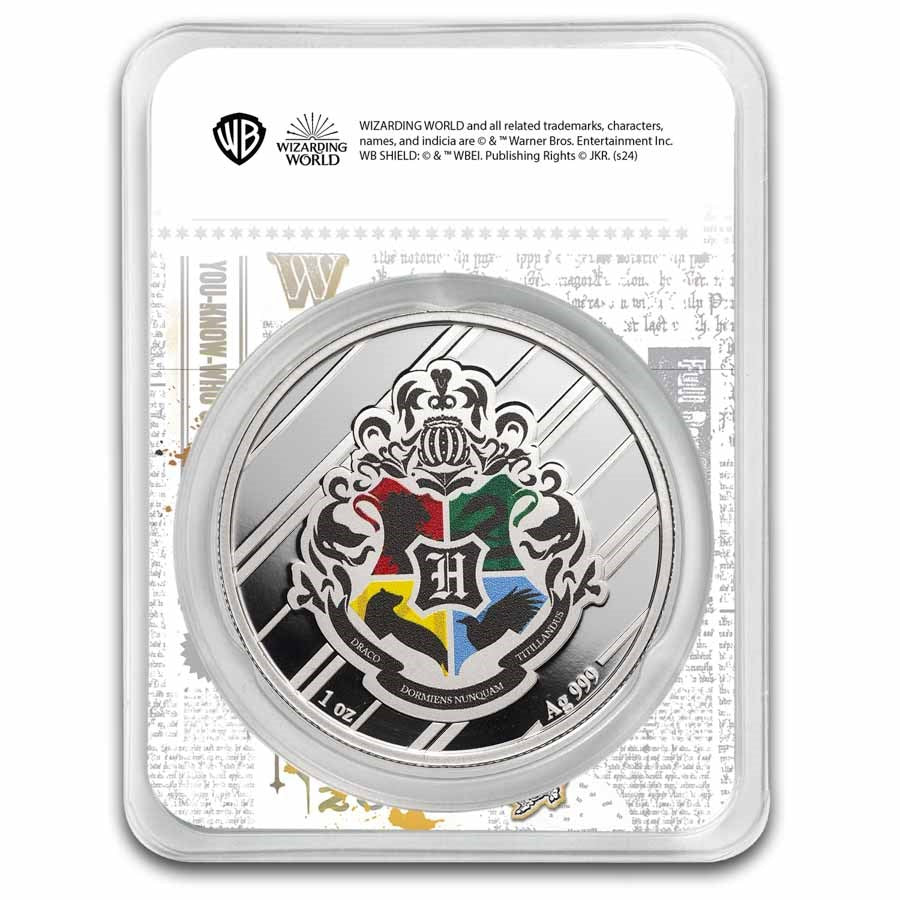Harry Potter Houses: Hufflepuff - 1oz .999 Silver Coloured Round