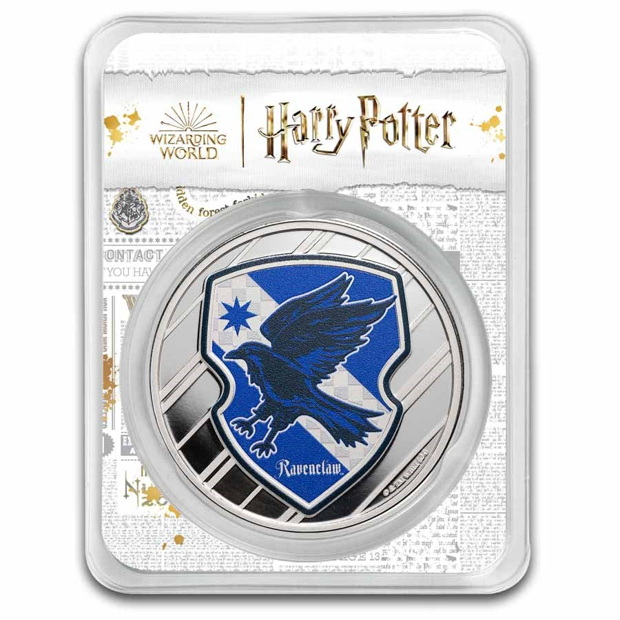 Harry Potter Houses: Ravenclaw - 1oz .999 Silver Coloured Round