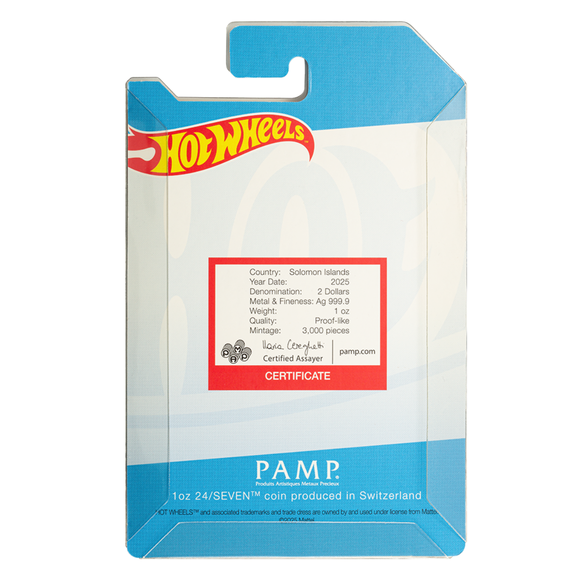 2025 $2 Hot Wheels: 24/Seven - Pure Silver Coin