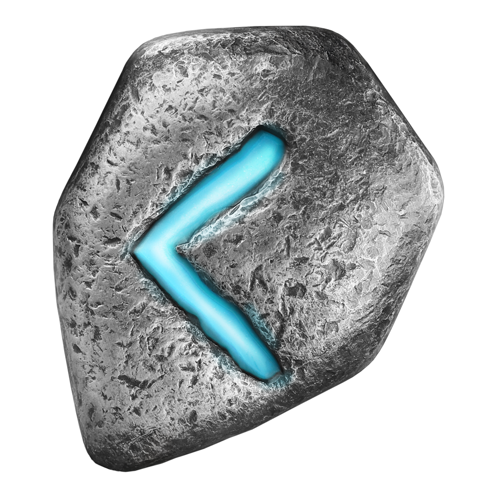 シ*ナ様 アイリッシュドレスデン 【ビエナワルツ・ウィンナワルツ】 Kenaz – 1 oz Pure Silver Cast Rune