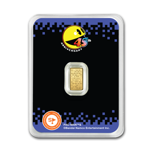PAC-MAN™ 45th Anniversary 1g Pure Gold Bar