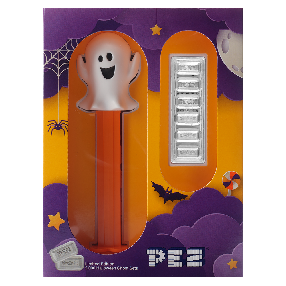2025 PEZ® Halloween Ghost Pure Silver Gift Set