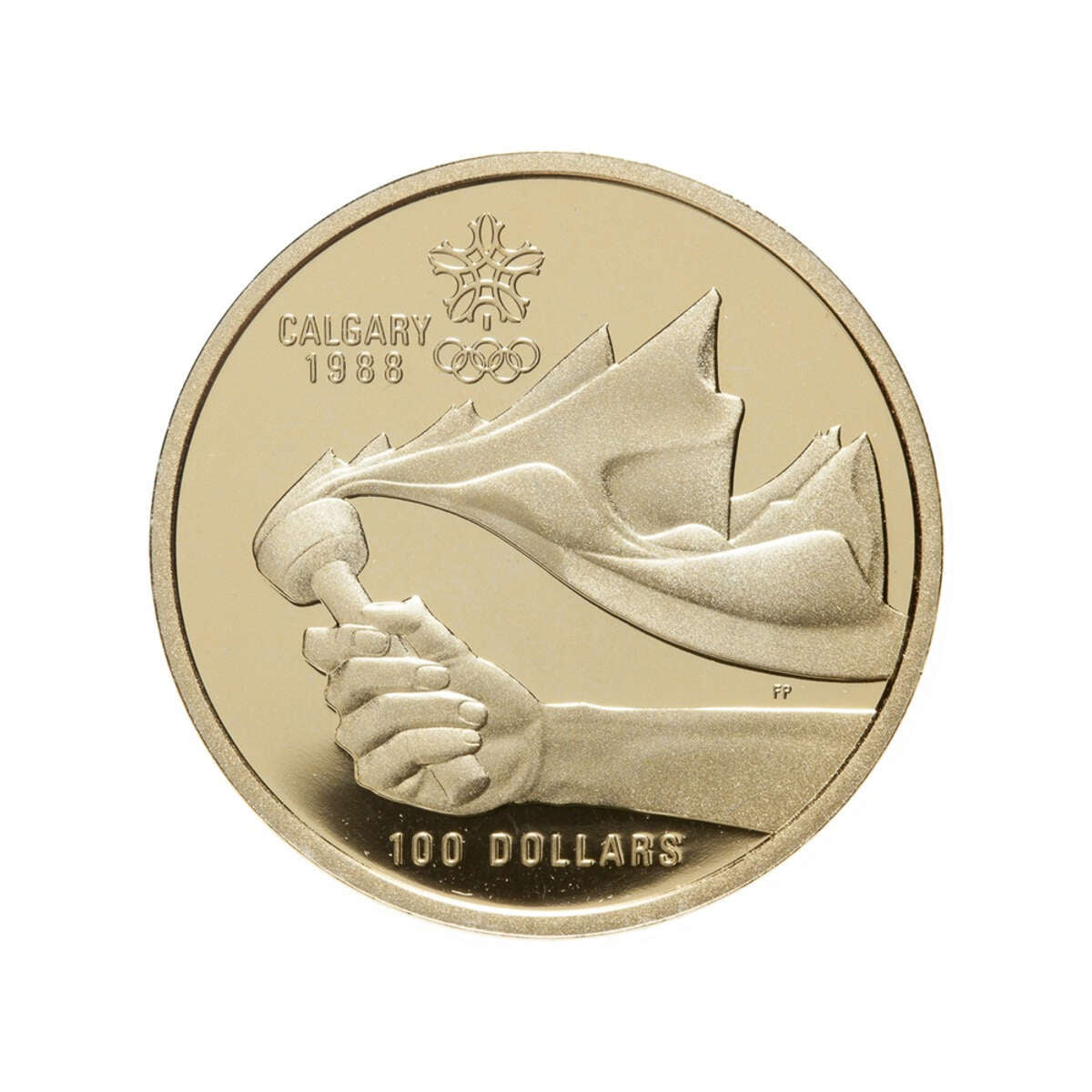 1987 $100 XV Olympic Winter Games - 14-kt. Gold Coin Default Title