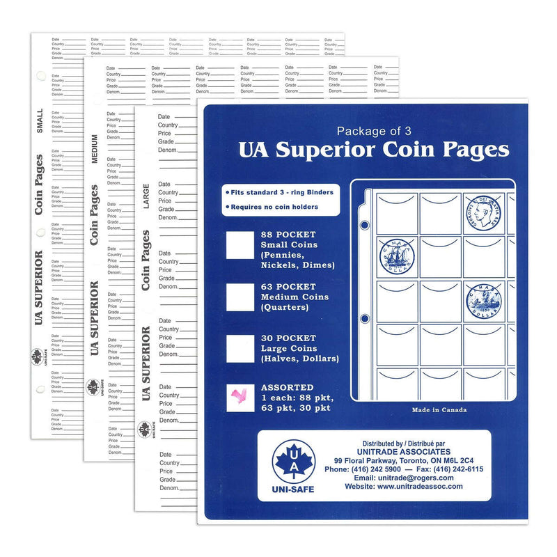 UA Superior Coin Pages Assorted