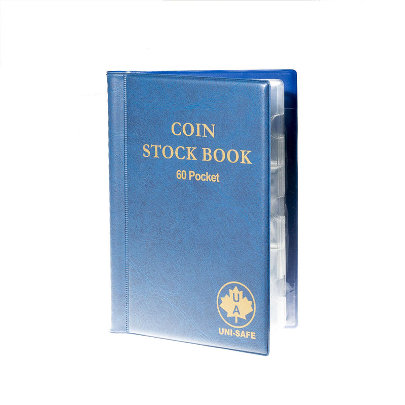 Coin Stock Book (60 Pocket) Blue