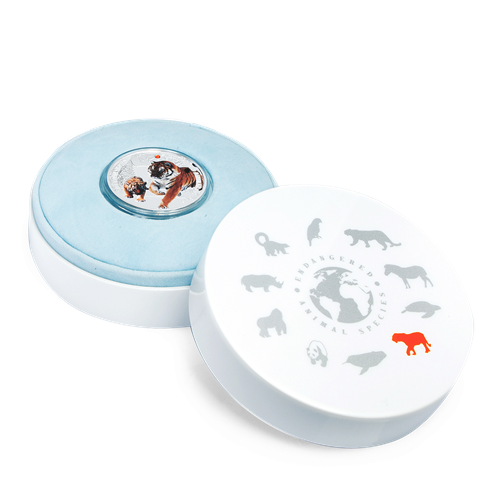 2014 $1 Endangered Animal Species: Siberian Tiger - Pure Silver Coin