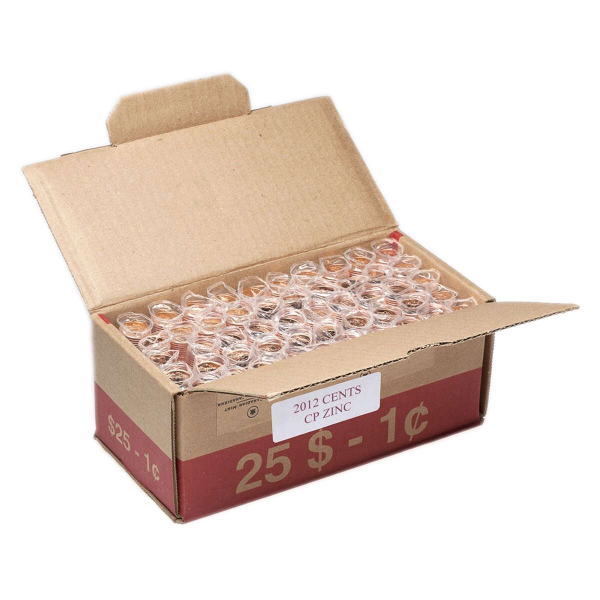 2012 1c Copper Plated Zinc - Sealed Box of 50 Rolls