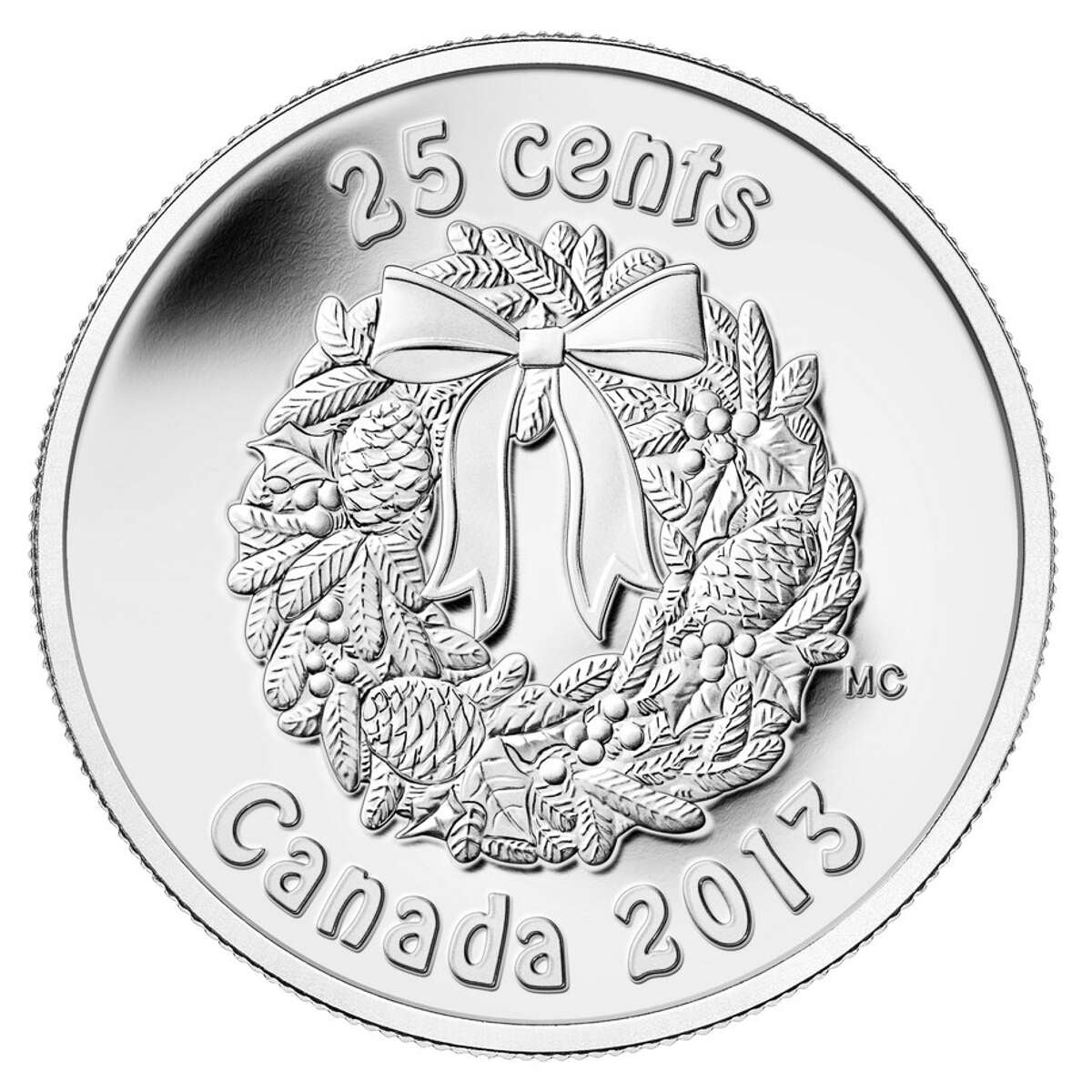2013 25c Holiday Wreath Coin with Greeting Card
