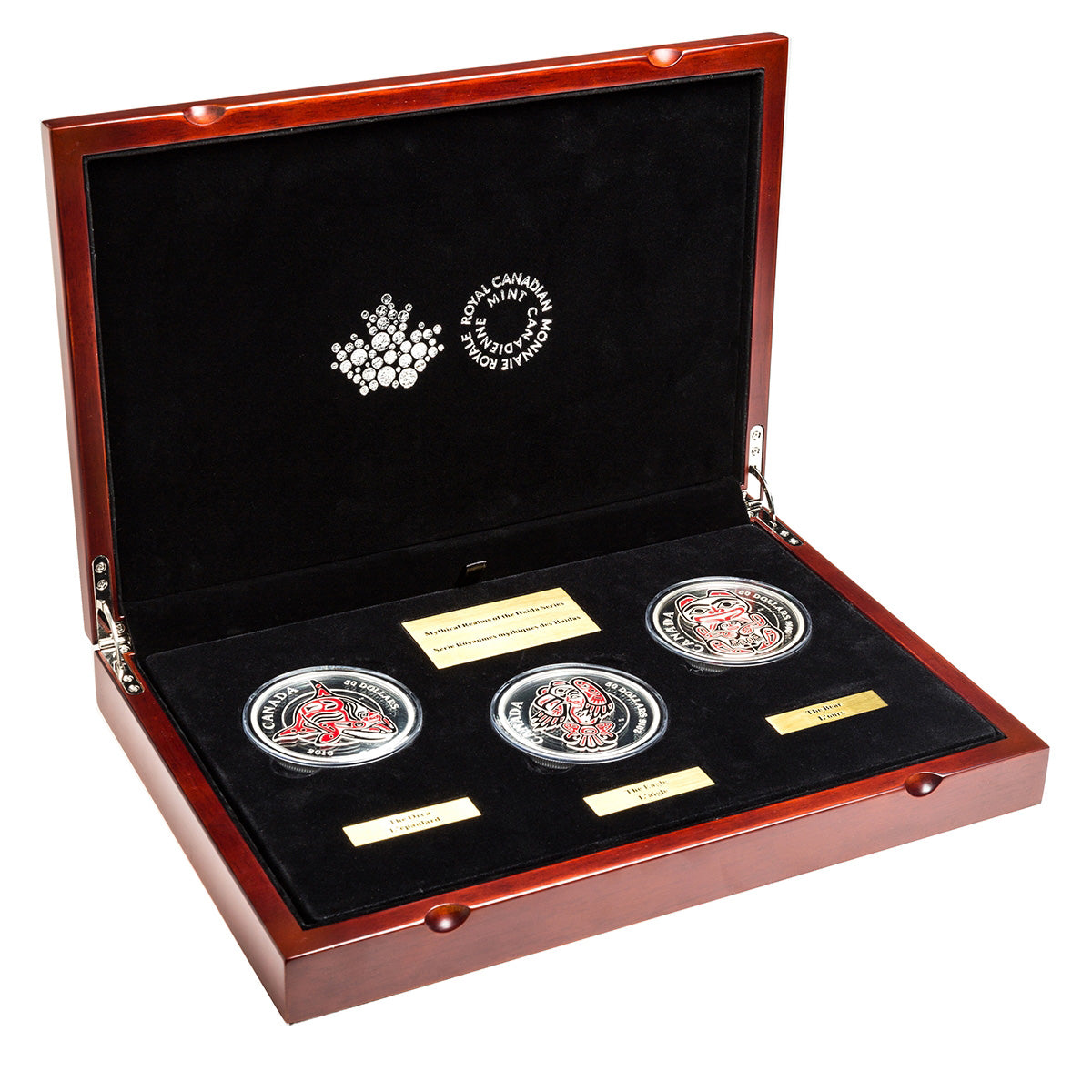 2016 $50 Mythical Realms of the Haida - Pure Silver 3 Coin Set in Display Case Default Title