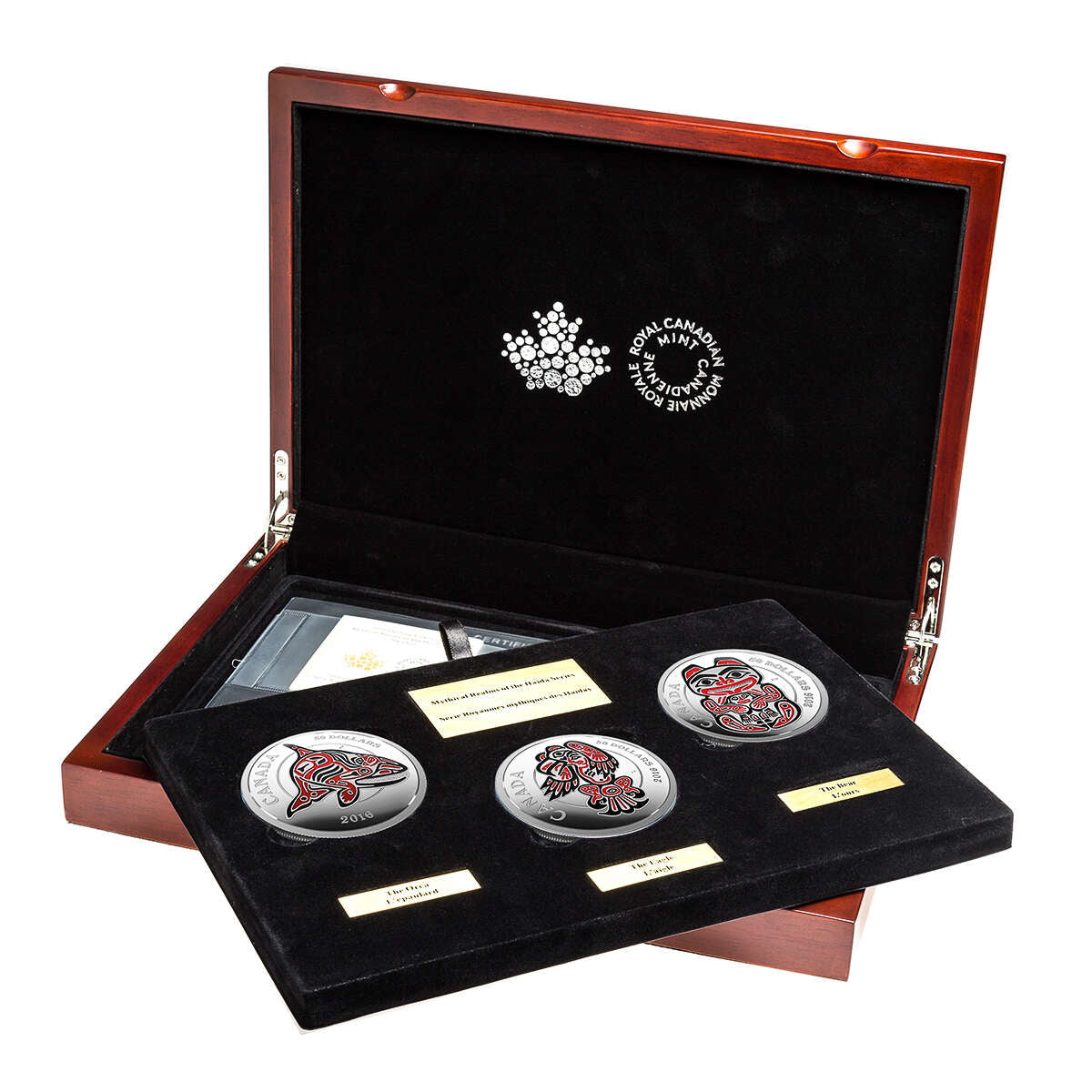 2016 $50 Mythical Realms of the Haida - Pure Silver 3 Coin Set in Display Case Default Title
