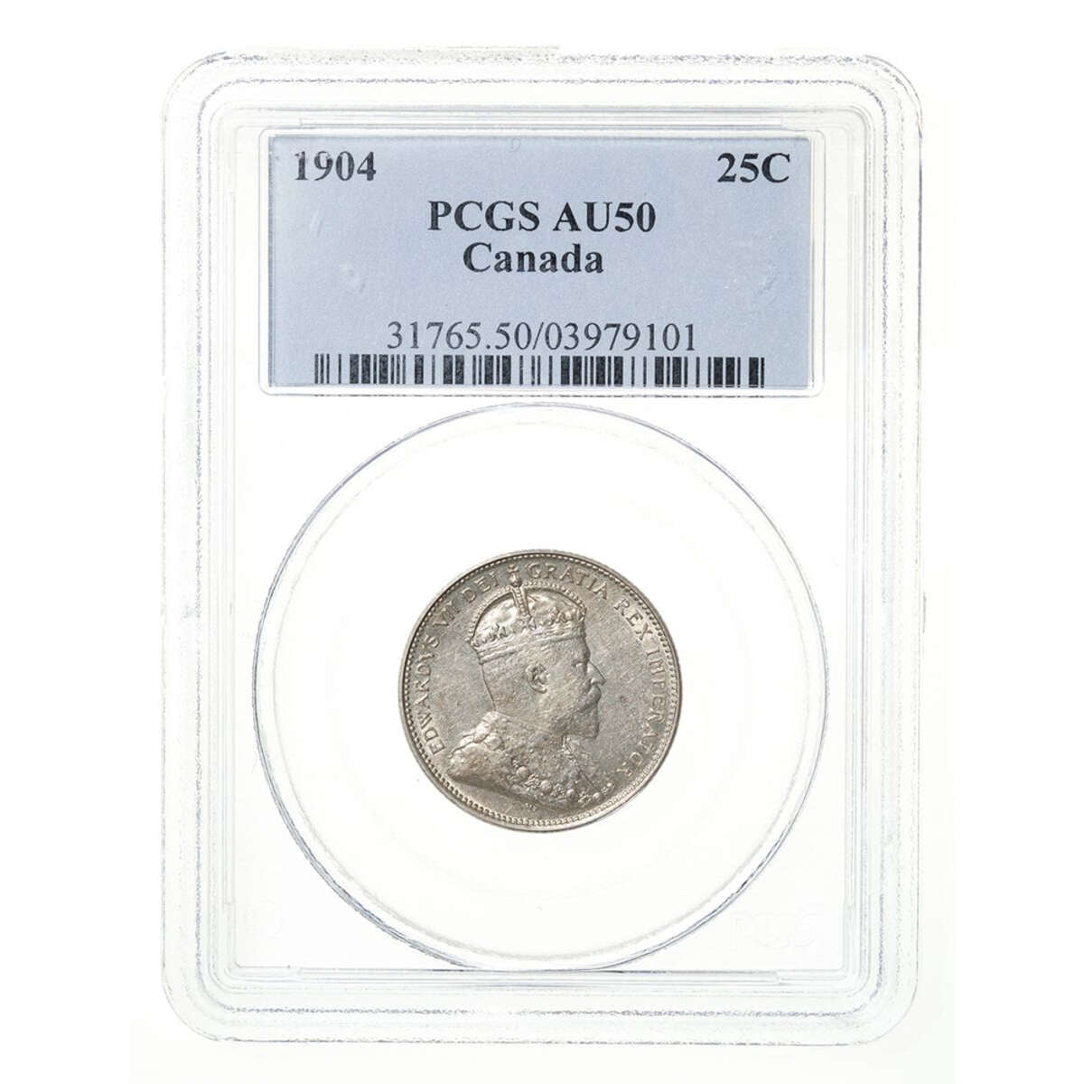 25 cent 1904 PCGS AU 50