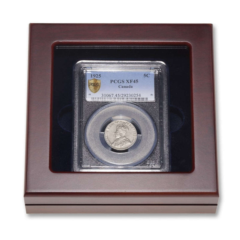 Wooden Coin Case with Glass Lid Slab