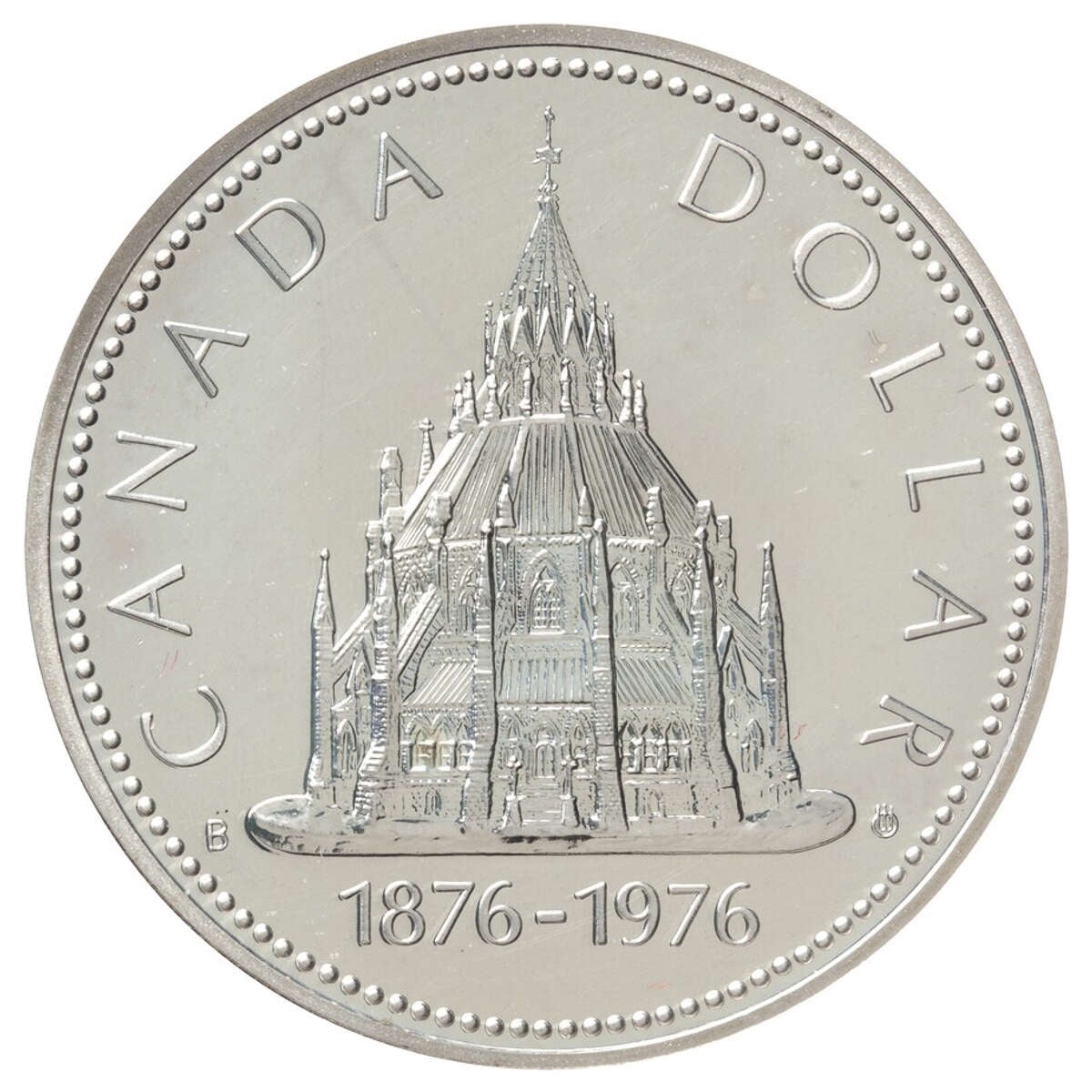 1976 $1 Library of Parliament - Silver Dollar