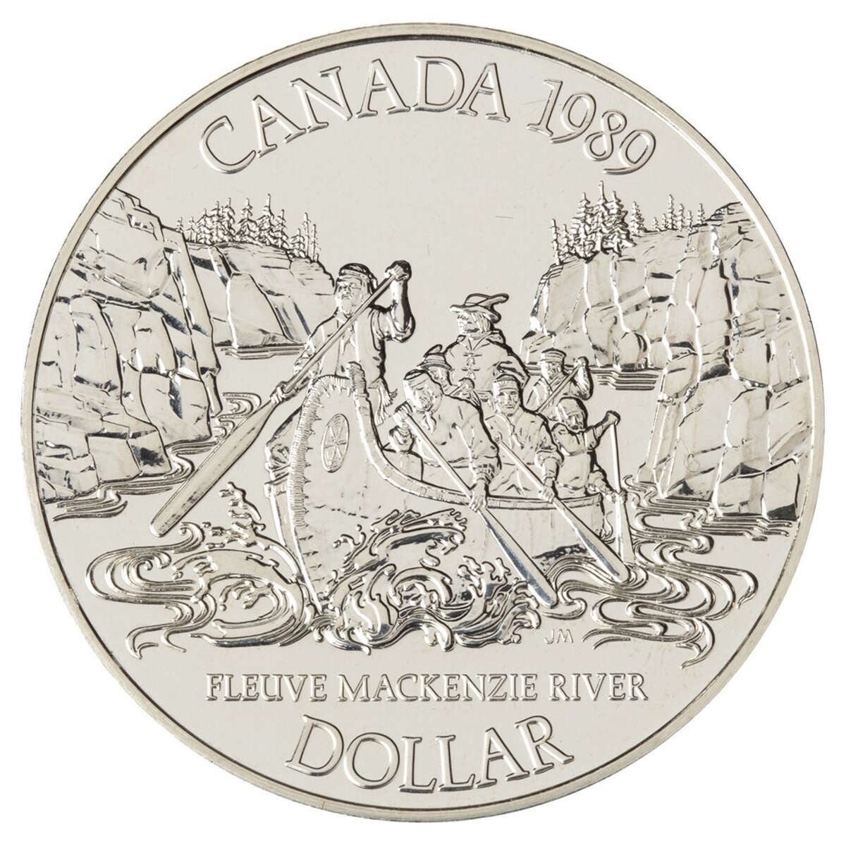 1989 $1 Mackenzie River Bicentennial - Silver Dollar B.U.