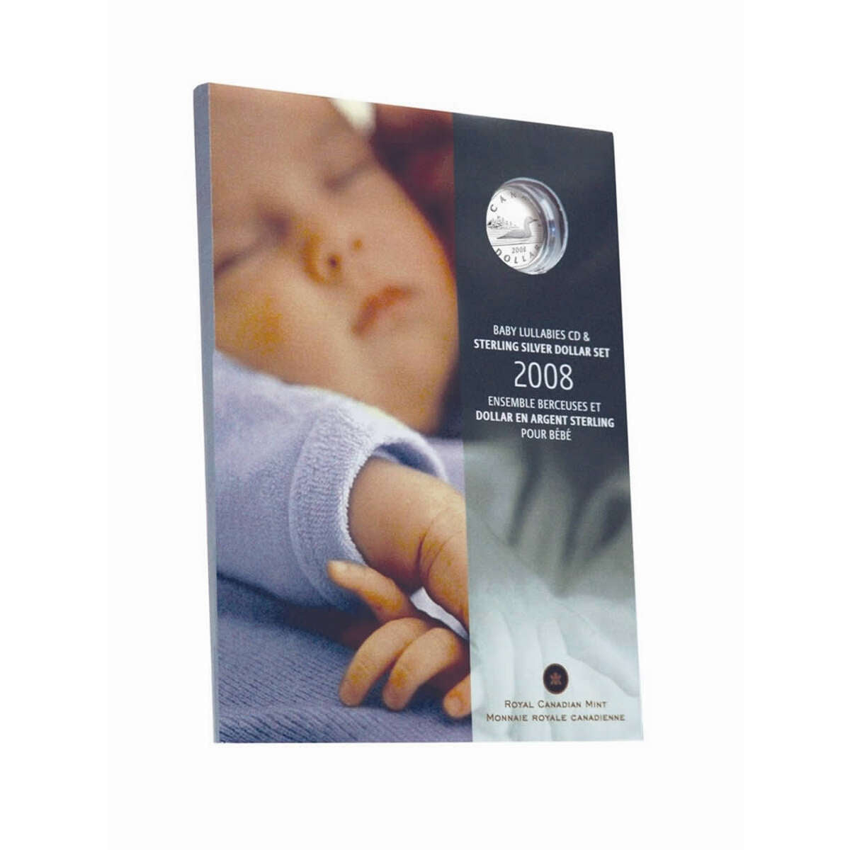 2008 $1 Baby Lullabies CD & Sterling Silver Dollar Set Default Title