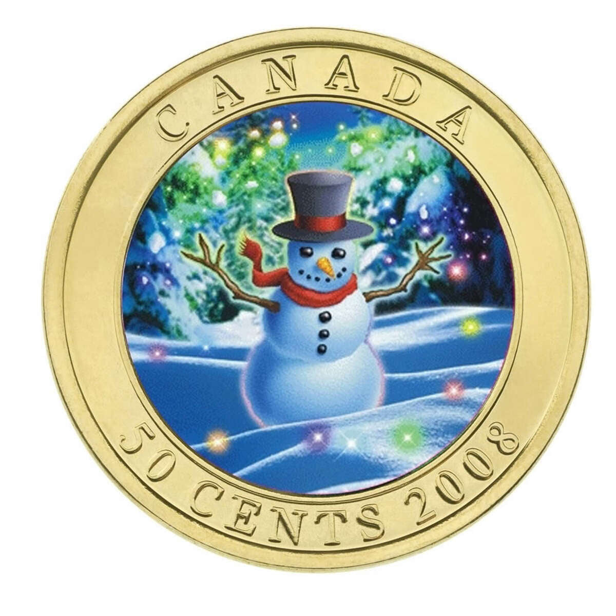 2008 50c Holiday Snowman - Lenticular Coin