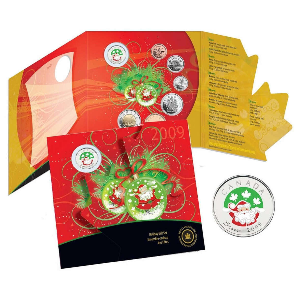 2009 Holiday Gift Set with Coloured 25 cent