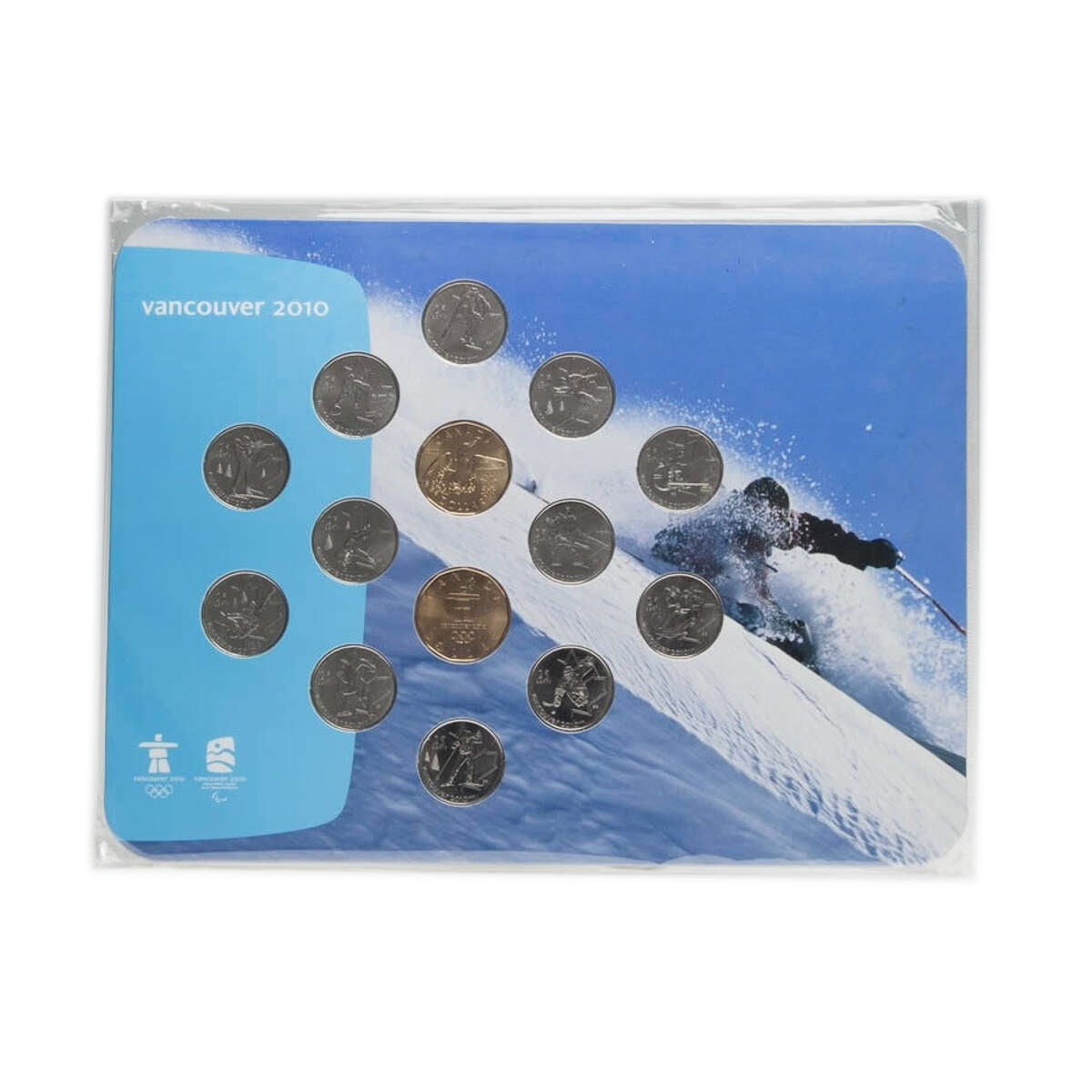 2007 Vancouver 2010 Olympic Winter Games: Vancouver Skiier - Circulation Coin Collector Card