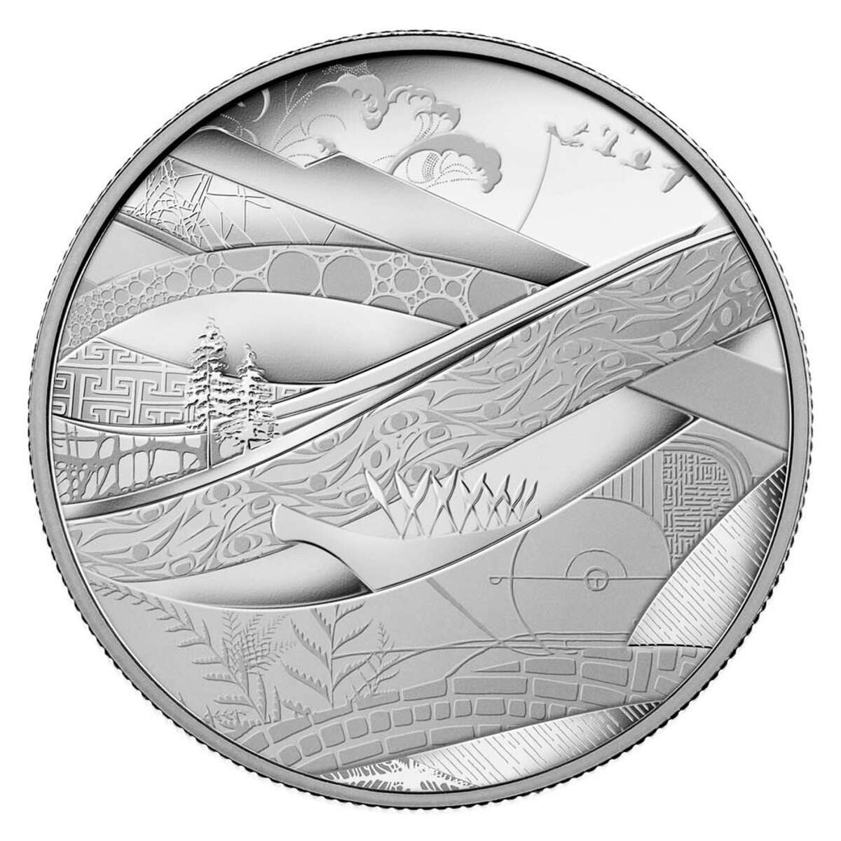 2010 $50 Vancouver Olympic Winter Games: Look of the Games - 5 oz. Pure Silver Coin Default Title
