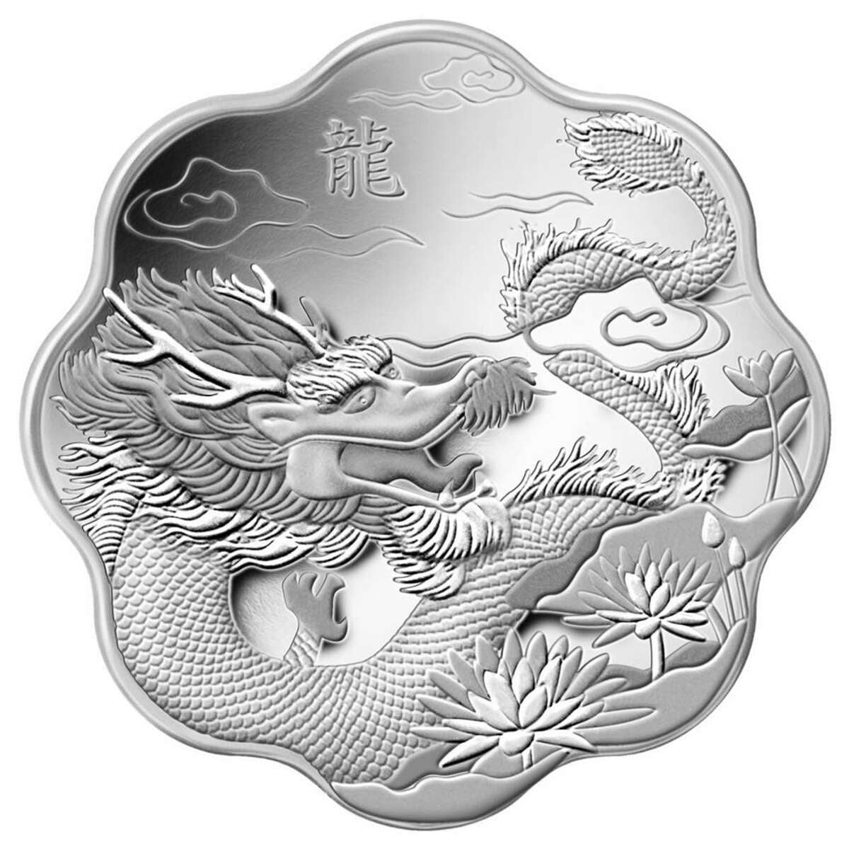 2012 $15 Lunar Lotus Year of Dragon - Pure Silver Coin