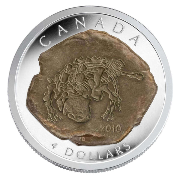 2010 $4 Dinosaur Collection: Euoplocephalus - Pure Silver Coin Default Title