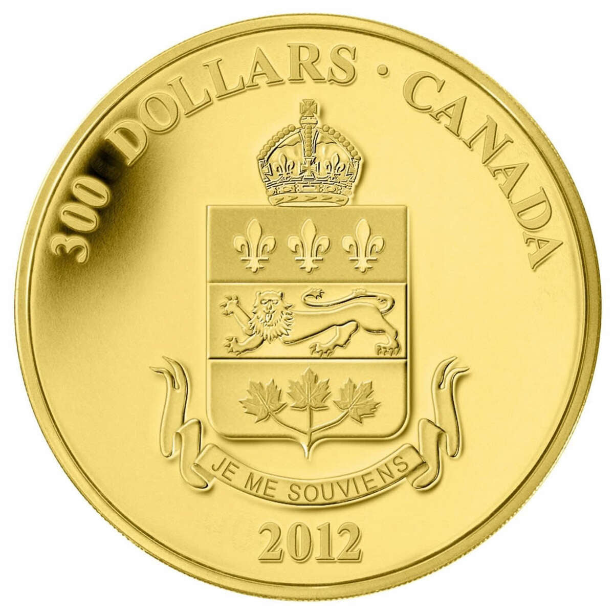 2012 $300 Provincial Coat of Arms: Quebec - 14-kt. Gold Coin