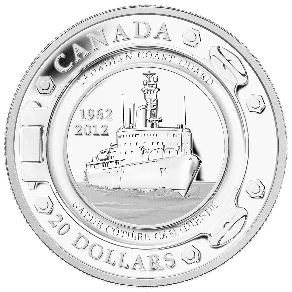 2012 $20 50 Years of the Canadian Coast Guard - Pure Silver Coin Default Title