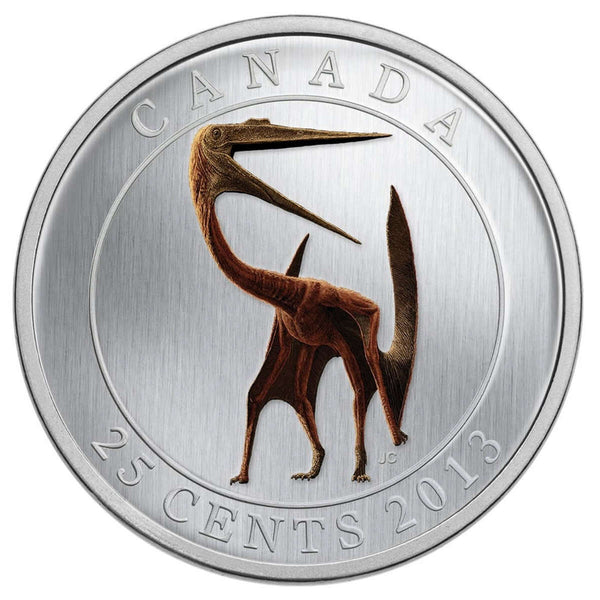 2013 25c Prehistoric Creatures: Quetzalcoatlus - Glow-in-the-Dark Coloured Coin Default Title