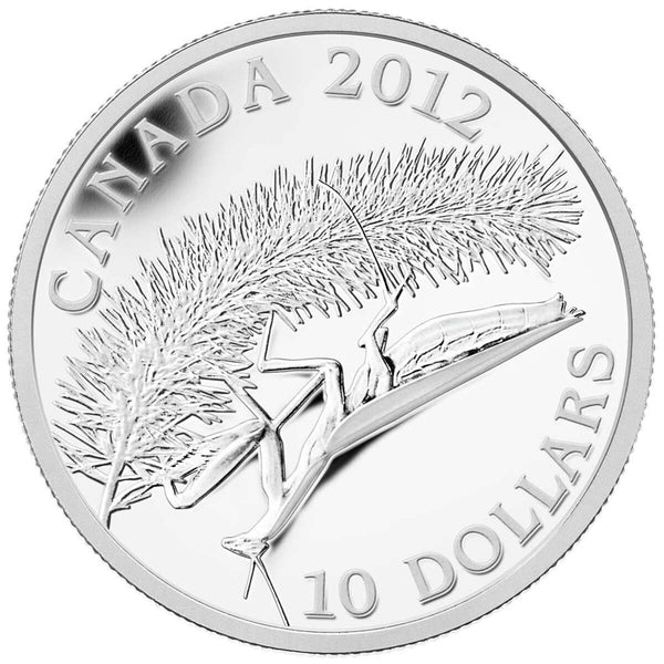 2012 $10 Canadian Geographic Photo Contest: Praying Mantis - Pure Silver Coin Default Title