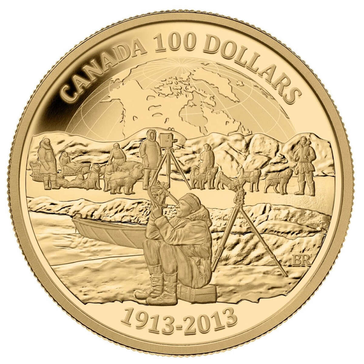 2013 $100 Arctic Expedition - 14-kt. Gold Coin