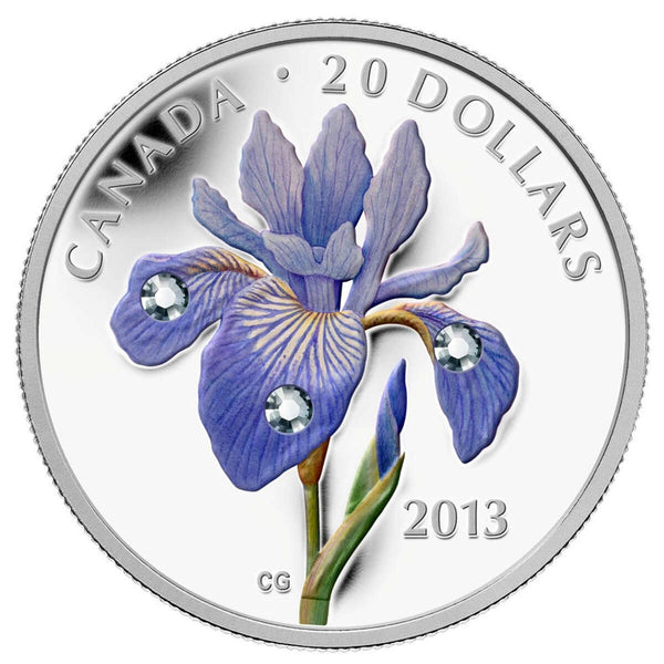 2013 $20 Blue Flag Iris - Pure Silver Coin Default Title
