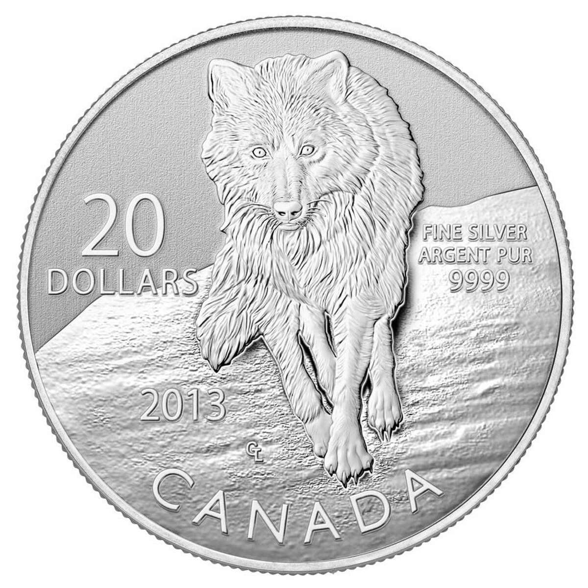 2013 20 for 20 Wolf Pure Silver Coin