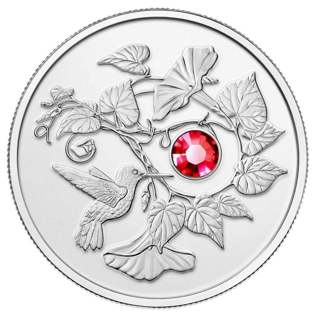 2013 $3 Hummingbird and Morning Glory - Pure Silver Coin