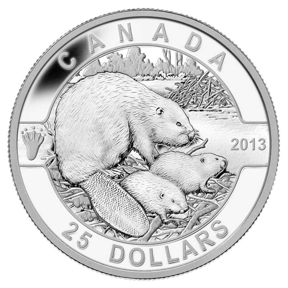 2013 $25 O Canada: The Beaver - Pure Silver Coin Default Title