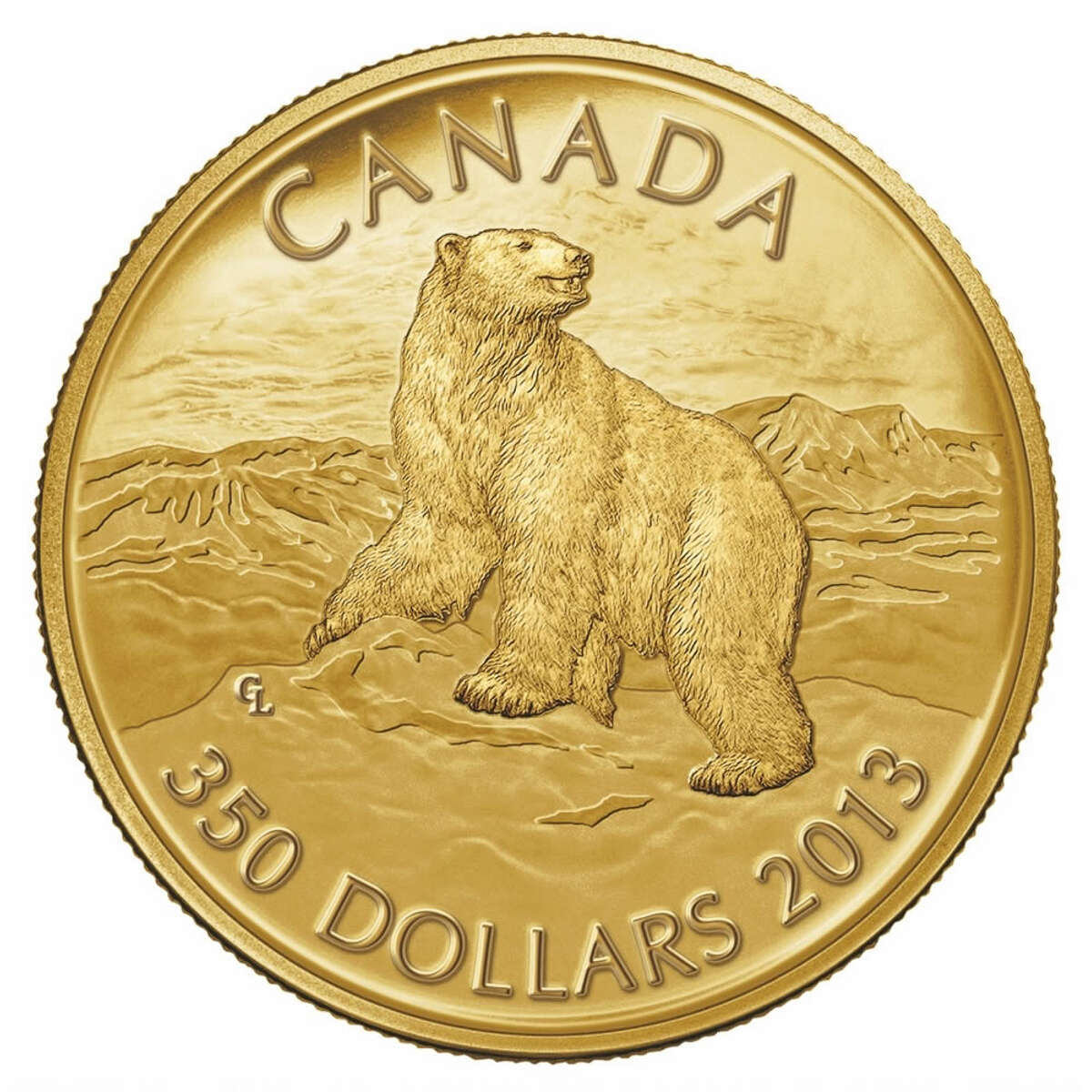 2013 350 Iconic Polar Bear Pure Gold Coin