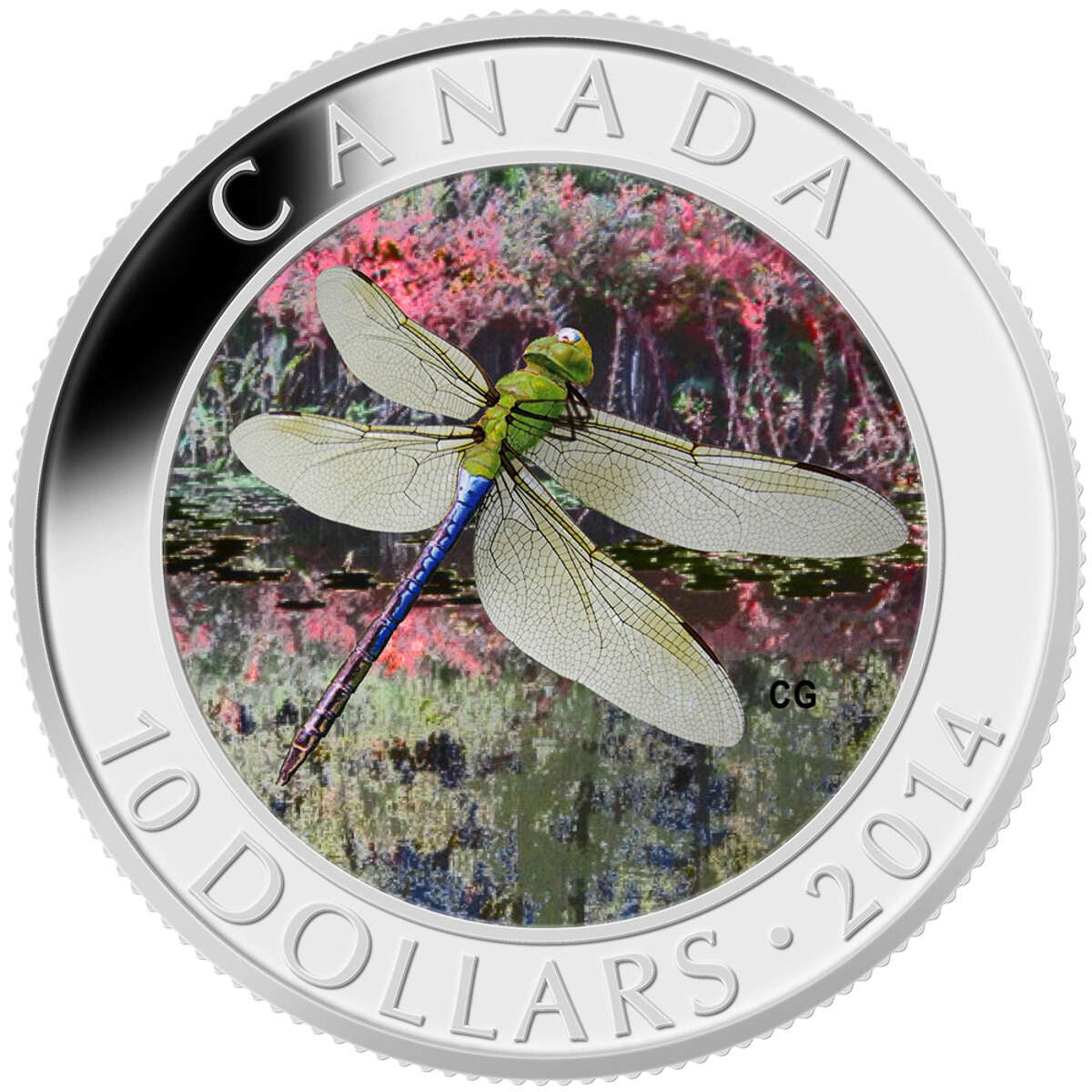 2014 $10 Green Darner Dragonfly - Pure Silver Coin Default Title